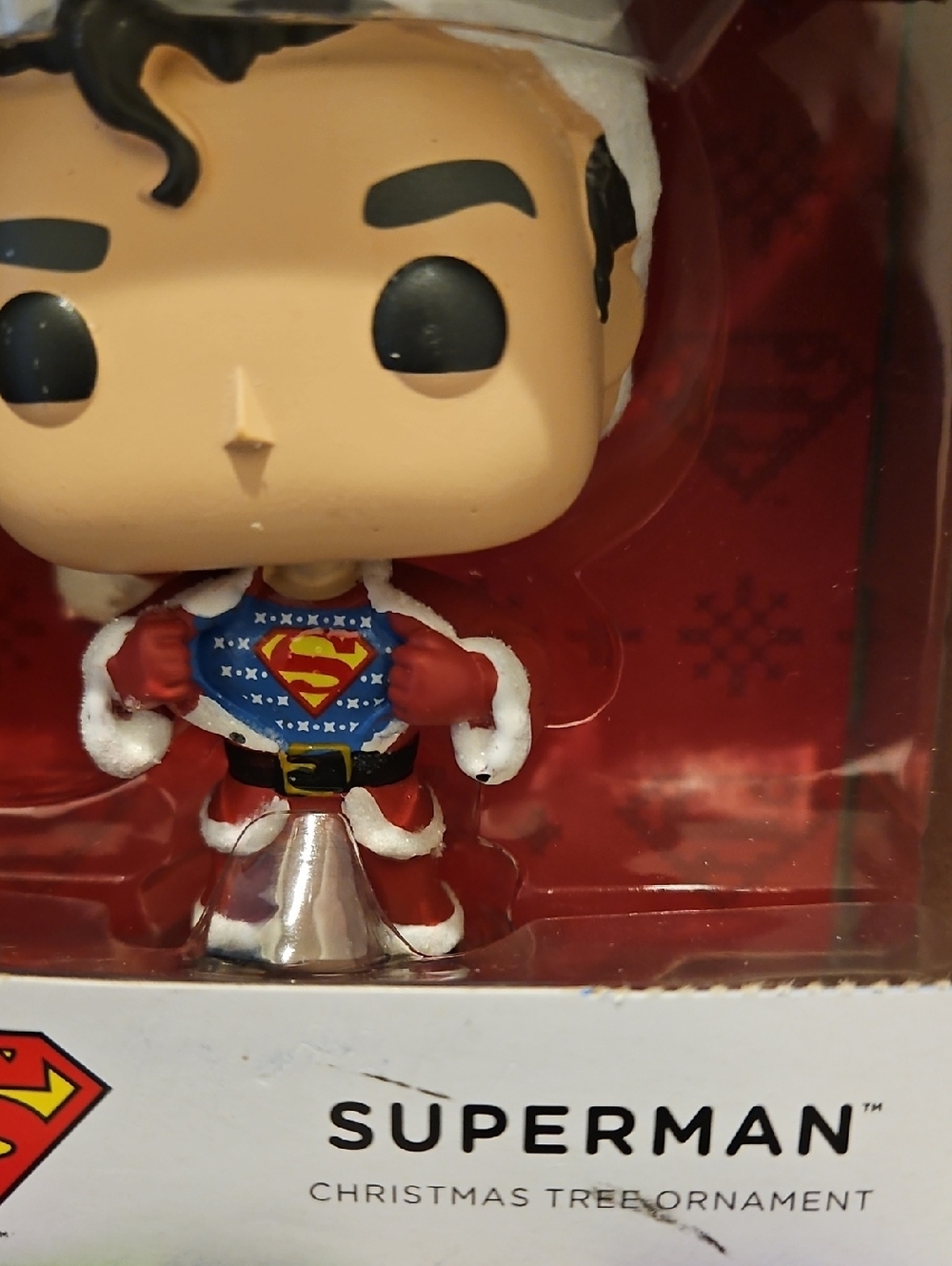 Funko Pop! Hallmark Superman Christmas Tree Ornamment 2021, NIB (Creases) - Picture 11 of 11